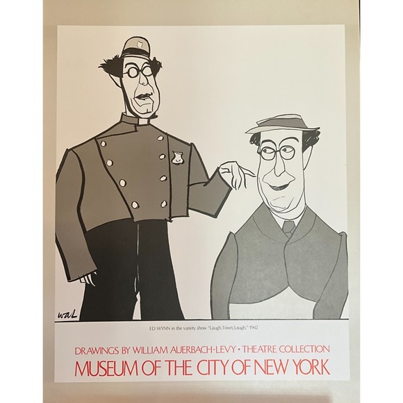 William Auerbach-Levy "Laugh Town Laugh" Poster - Picture 1 of 1